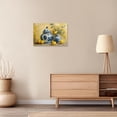 thumbnail image 3 of ZHONGYUTONG Lemon Wall Art Kitchen Canvas Wall Decor Yellow Fruit and Blue Pottery Pictures Vintage Citrus Painting for Home Decor Framed (12.00" x 18.00"), 3 of 5