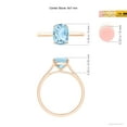 thumbnail image 4 of ANGARA Natural Prong-Set Cushion 1.85 ct Aquamarine Solitaire Ring in 14K Rose Gold for Women (Size-9x7mm) | March Birthstone, Birthday, Anniversary, Jewelry Gift for Women | Natural Aquamarine Ring, 4 of 9