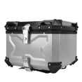 thumbnail image 1 of Aluminum Alloy Motorcycle Top Case 55L Waterproof with Safety Lock Helmet Storage for Scooters and Motorcycles, 1 of 7