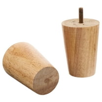 HEANUJJ Heanujj Light Brown Furniture Legs Solid Wood Easy Install 2Pcs