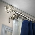 thumbnail image 2 of Walter 13/16 inch Triple Curtain Rod 120-170" - Satin Nickel, 2 of 2