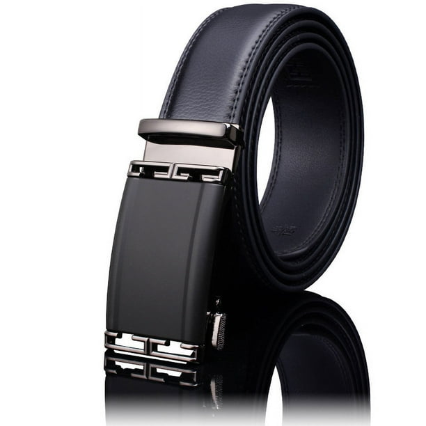 Cinturón de cuero de alta gama con hebilla automática para hombre, cinturón de piel de vaca pura para negocios, cinturón casual para hombre