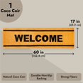thumbnail image 3 of Natural Coco Large Welcome Mat for Entry Way, Long Coir Outdoor Rug, 17 x 60 In, 3 of 6