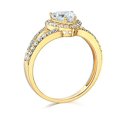 thumbnail image 2 of 1.90 Ct Heart Shape Halo Solid 14K Yellow Gold Engagement Wedding Promise Ring, 2 of 3