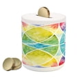 thumbnail image 1 of Geometry Piggy Bank, Design of Egyptian Surrounding Partial Circular Arcs with Motley Effects, Ceramic Coin Bank Money Box for Cash Saving, 3.6" X 3.2", Multicolor, by Ambesonne, 1 of 4