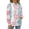 thumbnail image 4 of Pastel Hearts Stripes Stars Pattern Men's Women New Sweatshirt Hoodie Men's Plus Size Sweatshirt Hooded Sweatshirt 3d Printed Street Men's Cloth, 4 of 6