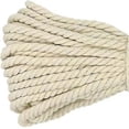 thumbnail image 1 of Cuerda de macramé, cuerda gruesa de algodón trenzado grueso, 8 mm x 20 m, color beige, 1 of 5