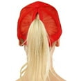 thumbnail image 2 of C.C Ponytail Messy Buns Trucker Ponycaps Plain Baseball Visor Cap Dad Hat Red, 2 of 5