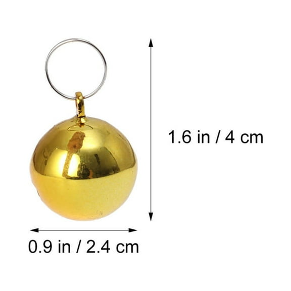 ORDDIART 3Pcs Mini Brass Bells for Pet Dog Collar Outdoor Activities 1In