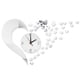 thumbnail image 3 of Reloj de pared 3D con superficie de espejo acrílico, adhesivo decorativo para sala de estar Plata, 3 of 9