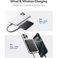 thumbnail image 5 of Baseus Picogo 5000mAh Ultra-Slim MagSafe Power Bank, Card-Size Wireless Charger with USB-C Braided Cable, Fast Charging Battery Pack for iPhone,Black, 5 of 10