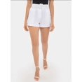 thumbnail image 6 of Cotton High-Waist Shorts with Pocket and Belt Detail, 6 of 6