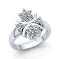 thumbnail image 1 of Natural 3ctw Round Cut Diamond Ladies Bridal Cluster Flower Anniversary Engagement Ring Solid 14K Rose, White or Yellow Gold GH SI2, 1 of 3