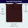 thumbnail image 2 of SGI Bedding 39" King Split Top Flex Head sheet 100% Egyptian Cotton Sheet Set - 600 Thread Count Flex Top Sheet for Adjustable Bed 4 Piece Sheet Set 15" Deep for Sleep Number bed - Chocolate, 2 of 7