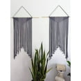 thumbnail image 2 of Minimalist wall hanging, Ombre Steel Gray tapestry, 2 of 8