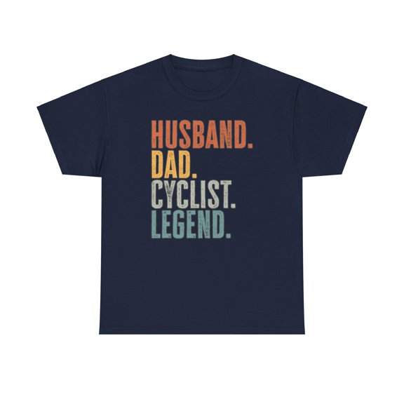 Cyclist Husband Dad Shirt Gifts Tshirt Tee Crew Neck