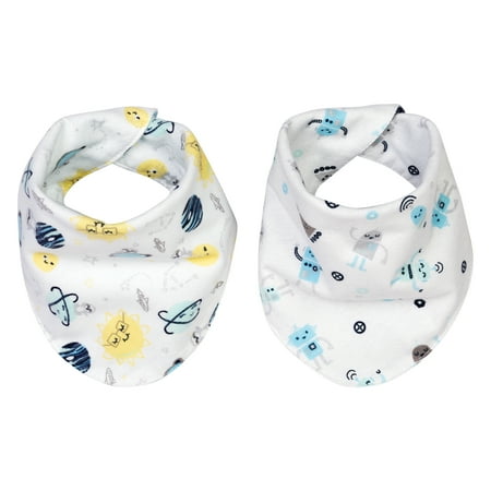 UPC: 0846216018640 | Out of This World 2 Pack Reversible Flannel Bandana Bib Set