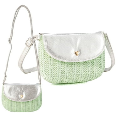 PinkSheep Woven Mini Purse Polyester Shoulder Bag Crossbody Handbags Party Costume Accessories for Dress up