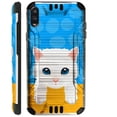thumbnail image 1 of WORLD ACC Silver Guard Phone Case Compatible with TCL A2X Brushed Metal Texture Hybrid TPU Cover (Cute Cat White), 1 of 1