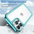 thumbnail image 3 of Jiahe Cover Clear for iPhone 13 Pro Max Case, Cute Women Girly Shockproof Military Grade Protective Hard Back Case with Soft TPU Edge, Slim Protection Bumper Cover for Girls Men, Blue, 3 of 8