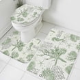 thumbnail image 3 of Sage Green Coastal Bath Mat 3 Piece Bathroom Rug Set, Coral Starfish Nautical Compass Non Slip Bath Rug Contour Mat and Toilet Lid Cover, Absorbent Shower Mats Soft Bath Rugs and Mats Sets, 3 of 8