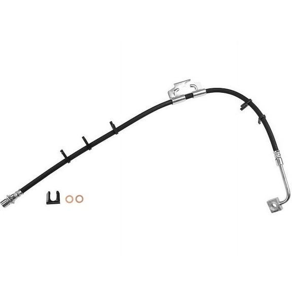 Front Left Driver Side Brake Hose - Compatible with 2003 - 2010 Dodge Ram 2500 4WD 2004 2005 2006 2007 2008 2009