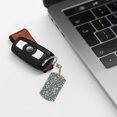thumbnail image 7 of Uemuo Foxes and Birds in Forest Pattern Rectangular Metal Keychain - Durable, Stylish, and Personalized Key Ring for Men and Women,Engraved Keychain,Gift Slim Sturdy Keychain, 7 of 7