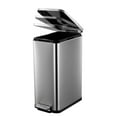 thumbnail image 4 of ATENOW Slim Kitchen Trash Can 13 Gallon Hands-Free Stainless Steel Trash Can with Lid, Step Pedal, Rectangular Trash Bin Wastebasket for Kitchen, Office, Bedroom, Living Room, 4 of 5