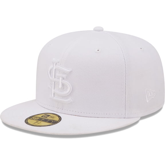 Men's New Era St. Louis Cardinals White on White Logo 59FIFTY Fitted Hat