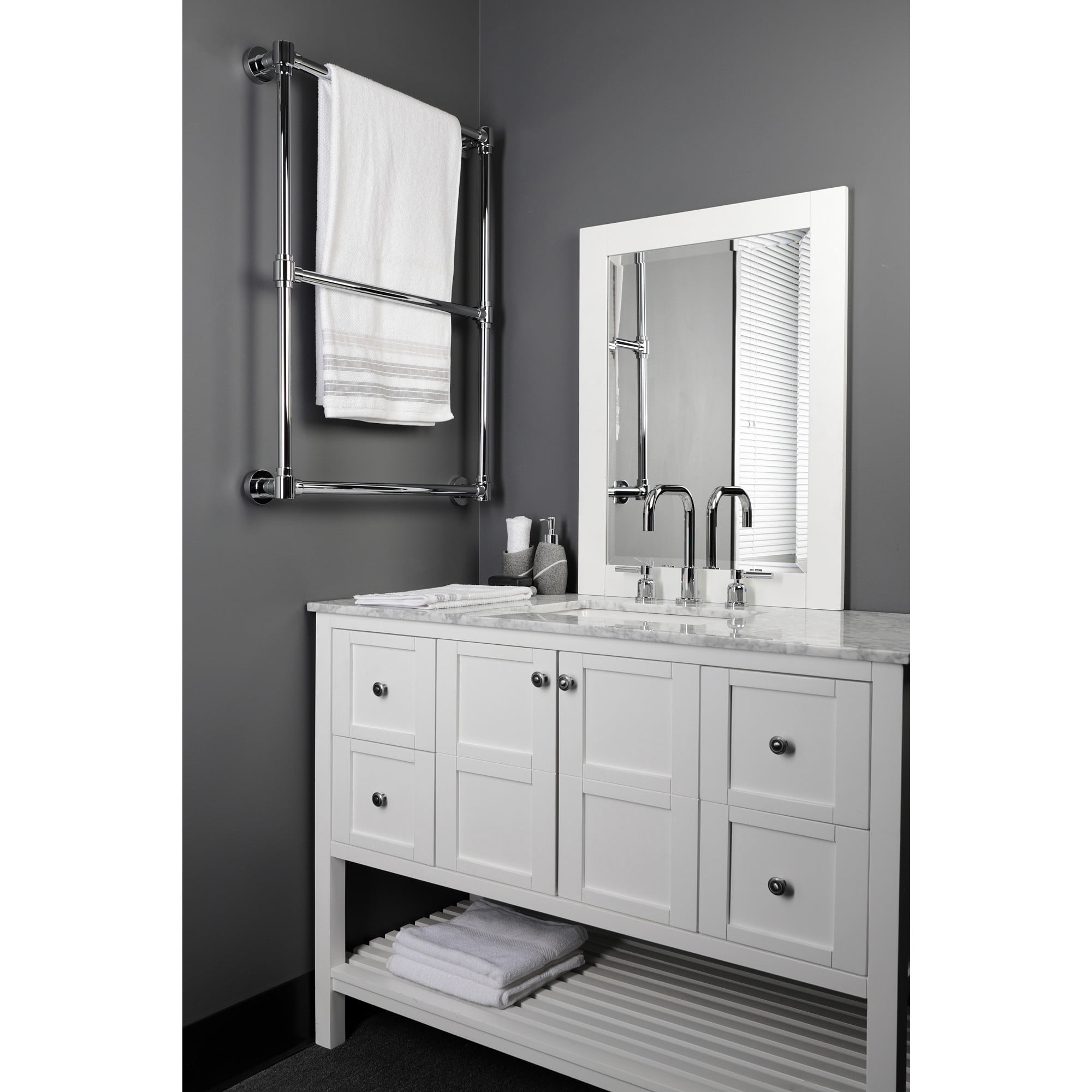 Kingston Brass FSC8931DL Concord Widespread Bathroom Faucet with Brass Pop-Up in Polished Chrome