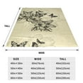 thumbnail image 3 of Pofeuu Vintage Floral Print Ultra-Soft Micro Fleece Blanket,for Bed Or Sofa,All Season Throw Blankets Flannel Blanket-80"x60", 3 of 7