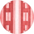 thumbnail image 1 of Ahgly Company Machine Washable Indoor Round Abstract Red Modern Area Rugs, 6' Round, 1 of 4