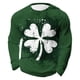thumbnail image 2 of Ceisia Men's St. Patrick's Day Splatter Shamrock Waffle Knit Top | Long Sleeve Crew Neck Casual Tee Gifts, 2 of 3