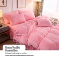 thumbnail image 5 of LIFEREVO Pink Cozy Faux Fur Throw Pillow Cover 18"x 18" ,Shaggy Plush Decorative Pillowcases for Sofa Couch Home Decor,Pack of 2, 5 of 6