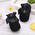 thumbnail image 4 of Infant Baby Girls Princess Bowknot Soft Sole Cloth Crib Shoes Sneaker, 0-18M, 4 of 5