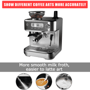 Espresso Machine with Grinder - 15 Bar Professional Cappuccino and Latte Maker with Powerful Milk Frother for Home Barista,LCD Display,Single & Double Cup Stainless Steel Coffee Maker