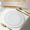 thumbnail image 5 of Smarty White Flat Round Disposable Plastic Wedding Value Set (60 Guests), 5 of 5