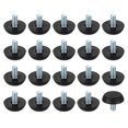 thumbnail image 1 of 20 paquetes de niveladores de pies de muebles con rosca M6, tornillo ajustable de 23x12, negro, 1 of 6