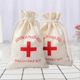 thumbnail image 5 of 50Pcs Wedding Favor Holder Bag Kit Bags for Guests Gift Red Cross Cotton Linen Pouches Festival Even, 5 of 5