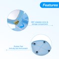 thumbnail image 3 of Unique Bargains Rotating Jewelry Organizer, 4 Layer Small Jewelry Storage Box Mirror Jewelry Case Holder Style 2, Blue, 3 of 6