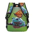 thumbnail image 4 of Honeii Butterfly Landing On Head Dumpy Frog Print Backpack for Both Men and Women, Basic Bookbag for College, Work, or Travel,Rucksack Computer Bag-One Size, 4 of 5