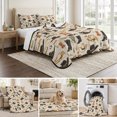thumbnail image 6 of Queen Quilt Set 90''x96'', Western Cowboy Lightweight Summer Bedspread Coverlet Set with 2 Pillow Shams, Country Vintage Art Boots Desert Breathable All Season Quilt Bedding for Bedroom/Guest Room, 6 of 9