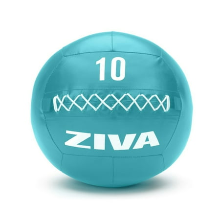 UPC: 4895202576738 | ZIVA Chic Wall Ball Commercial Grade Hard-Wearing PVC Outer Skin Heavy-Duty Fiber Core Weighted with Sand | Soft Medicine Exercise Ball for Slamming Throwing Catching – 10 lb. 13.7 Diameter