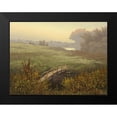 thumbnail image 2 of Adamov, Alexey 24x19 Black Modern Framed Museum Art Print Titled - Old Wood Bridge over Stream, 2 of 5