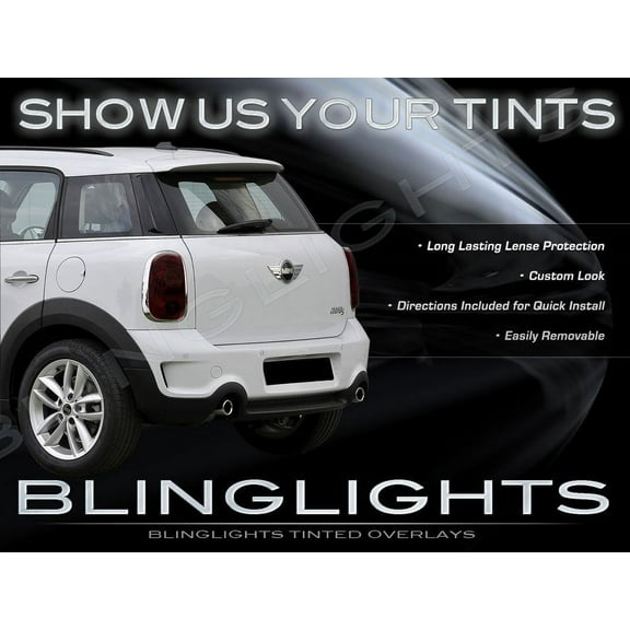 For MINI Countryman Tinted Tail Lamp Light Smoked Overlays Kit Protection Film R60