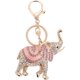 thumbnail image 1 of Llaveros de elefante de la suerte con diamantes de imitación de ópalo, llaveros de elefantes lindos, colgante para bolso de mujer, llavero de cristal, colgante para bolso de mujer (rosa), 1 of 5