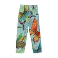 thumbnail image 5 of Balery Men'S Retro Seamless Flying Butterflies Pants,Sleepwear Pants,Pajama Pants,Pj Bottoms Drawstring And Pockets-Medium, 5 of 9