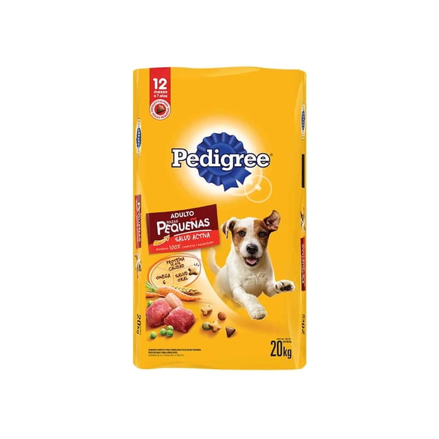Pedigree alimento croqueta Razas pequeñas adulto 20KG Pedigree Nutrición completa