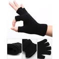 thumbnail image 3 of Visland 2 Pair Half Finger Gloves Winter Knit Warm Stretchy Mittens Fingerless Gloves in Common Size for Men and Women, 3 of 7