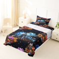 thumbnail image 5 of Manfei Vintage Train Twin Sheets,Colorful Railway Bedding,3 Pieces,1 Fitted Sheet and 1 Pillowcase, 5 of 6